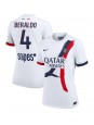 Billige Paris Saint-Germain Lucas Beraldo #4 Bortedrakt Dame 2025-26 Kortermet